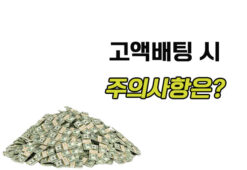 고액배팅을 안전하게 하는법 고액배터의 주의사항⚠️